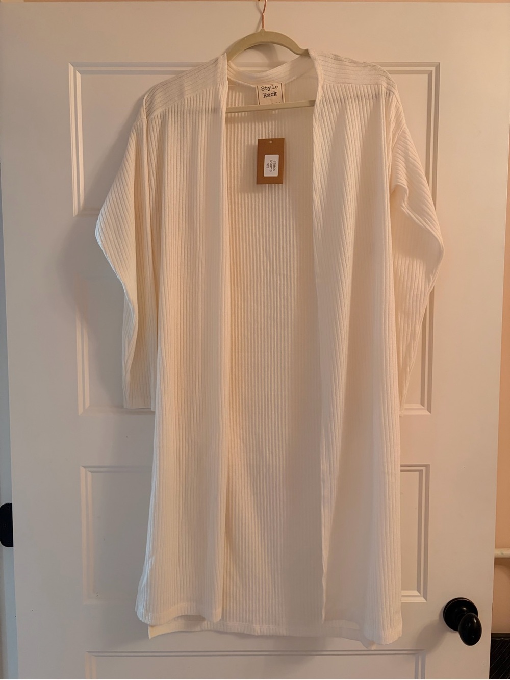 Ivory Ribbed Cardigan
